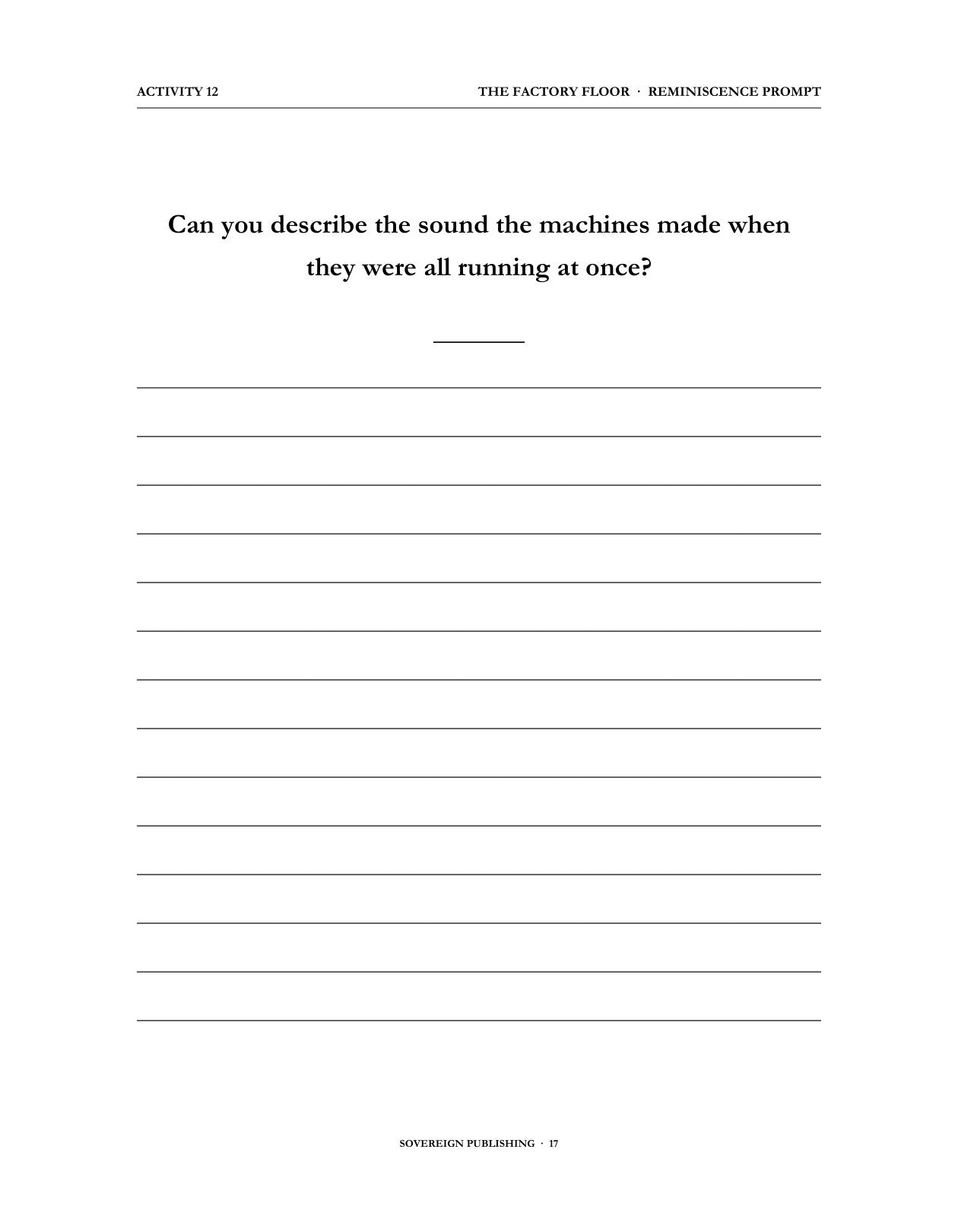 A Memory Book — Working Life and First Jobs — Digital Edition