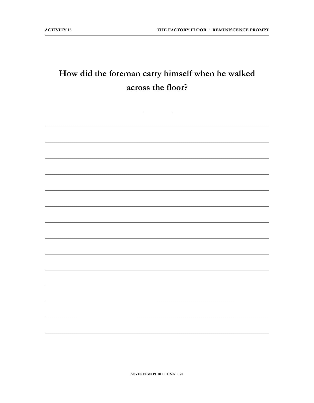 A Memory Book — Working Life and First Jobs — Digital Edition